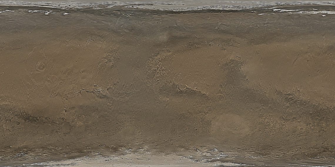 Китай представил цветную карту Марса