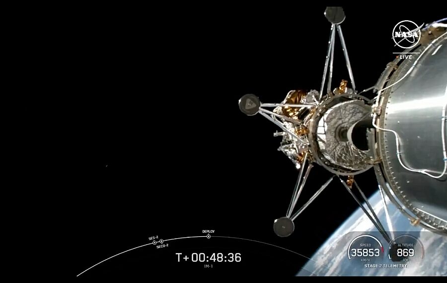 Американский космический модуль Nova-C отключился на Луне