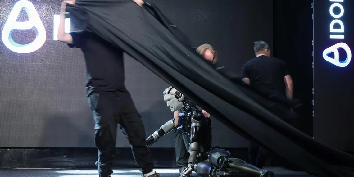 Почему российский робот Aidol упал со сцены?